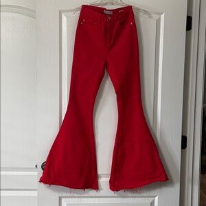 Judy Blue Super Flare Red Pants